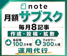 note｜毎月8記事作成・フォロワー増を代行します イメージ1
