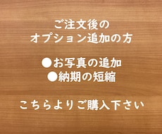 ご注文後のオプション追加 受けたまわります ご注文後にオプションを追加されたい方用です。