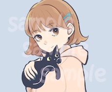 瞳が印象的な女の子アイコン描きます