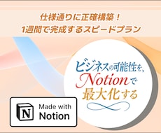 Notion構築を1週間でスピード納品します 要件明確な方へ！専門家が初稿3日＋修正4日で完成