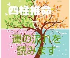 四柱推命で貴方の運の流れを読み解きます 人生の転機や運勢などを占います。