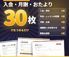 教室・スクール運営の書式ひな形30枚をお渡しします イメージ1