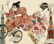 オリジナルの浮世絵風イラスト制作します 実績800件以上！伝統と遊び心を融合した浮世絵風イラスト制作