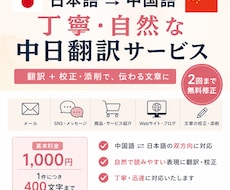 中国語と日本語を丁寧に翻訳します 中国語⇄日本語の文章を自然で読みやすく翻訳します