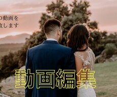 大切な方に向けての動画編集を行います イメージ1