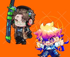 ミニキャラの全身または上半身のイラストを制作します イメージ1
