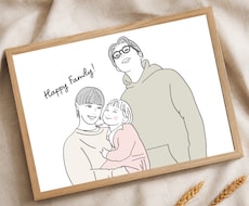 家族や友達のプレゼントに✨シンプルな似顔絵描きます イメージ1