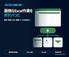 面倒なExcel作業をVBA・マクロで自動化します イメージ1