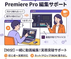 案件獲得後の動画編集を一緒に進めます イメージ1