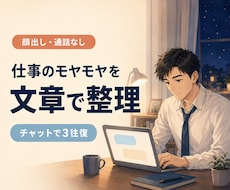 仕事の悩みの正体を文章で一緒に見つけます イメージ1