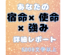 宿命・才能・使命を読み解き詳細レポートします イメージ1