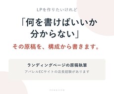 元EC店長がランディングページの原稿を書きます イメージ1