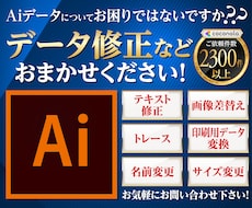 Aiデータ（イラレ）でお困りの方！修正いたします イラストレーターの簡単なデータ修正承ります！複数箇所可能！！