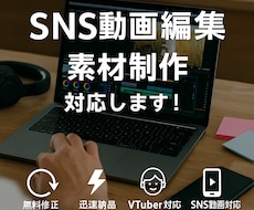 SNS動画編集からオリジナル素材作り編集します VTuberもSNSもあなたの世界観を具現化します