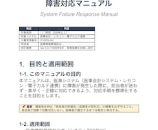 病院・クリニックのマニュアルをAIで作成します 現場を知らないAIには作れないマニュアルです