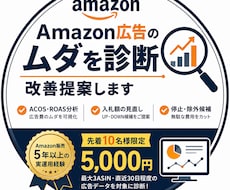 Amazon広告のムダを診断・改善します ACOS・ROASを分析し広告費の改善ポイントを提案