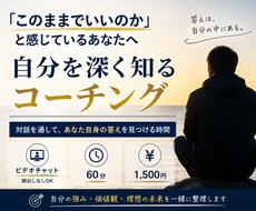 自分を深く知るコーチングをします イメージ1