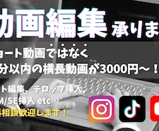 動画編集を承ります 10分以内の動画編集依頼が3000円！