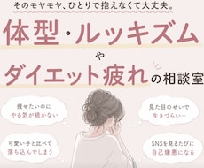 同じ悩みを抱える仲間！体型ルッキズムのお話聞きます イメージ1