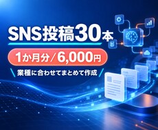 業種に合わせSNS投稿30本を作ります イメージ1