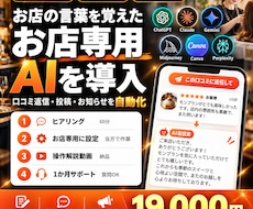 お店専用のAIを導入し投稿も口コミ返信も楽にします イメージ1