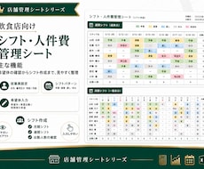 飲食店向けシフト・人件費管理Excelを提供します イメージ1