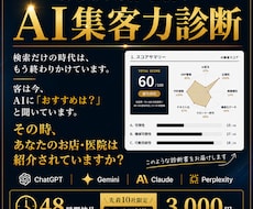 あなたのお店・医院のAI集客力を診断します 検索だけの時代は、もう終わりかけています。