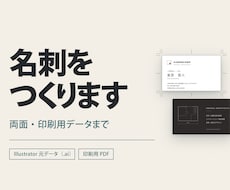 両面の名刺を印刷用データまで作ります イメージ1