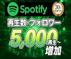 Spotifyの再生数・フォロワーを増やします 【30日保証付】アカウントを自然に伸ばす！！