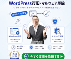 ワードプレスの不具合解決⭕マルウェア駆除復旧します 今すぐ対応可能マルウェア駆除・エラー不具合・乗っ取りなど解決