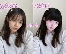 バズる地雷系写真や動画に顔や色味を加工します