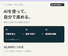 AIで自分の業務を進める練習を支援します 1か月の教材と添削で、使い方と確認方法を学ぶ