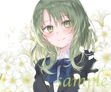 可愛い女の子キャラクターのアイコン描きます 【SNSやLINEのアイコンなど】