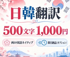 日韓ネイティブがスピード翻訳致します イメージ1