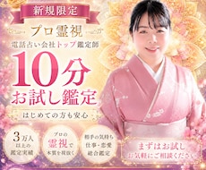 ご新規様限定☆10分だけ本格派霊視力を届けます ご新規様限定10分間【期間限定】本格霊視でお悩み紐解きます♡