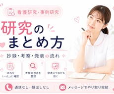 看護研究・事例研究の構成を一緒に整理します