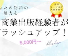 小説の魅力を引き出すブラッシュアップを提案します イメージ1
