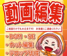 初心者歓迎！カット・テロップ・BGMの動画編集ます イメージ1