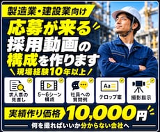 採用動画の構成・撮影設計書を作ります イメージ1