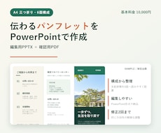 三つ折りパンフレットをPPTで作成します イメージ1