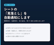 スプレッドシートの見落としを自動通知にします イメージ1