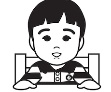 シンプル＆お洒落なお子様の似顔絵を描きます イメージ1
