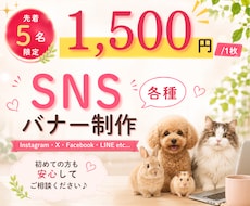 5名限定★☆SNS各種バナーの作成します イメージ1