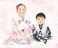 リアルで繊細！優しい雰囲気の似顔絵描きます イメージ1