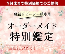 みなもからご案内した方の専用メニュー｜鑑定します ✿継続リピーター様専用｜前回までの鑑定内容を踏まえ占います