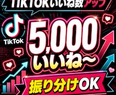 TikTokいいねの数5,000～増やします イメージ1