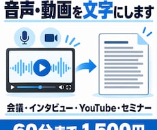 音声・動画を読みやすく文字起こしします イメージ1