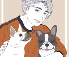 シンプルおしゃれイラスト・似顔絵描きます イメージ1