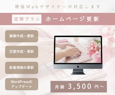 定期プラン │ ホームページの更新・管理します 現役Webデザイナーが対応します！