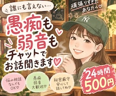 誰にも言えない愚痴や弱音をチャットで聞きます イメージ1